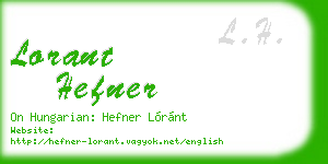 lorant hefner business card