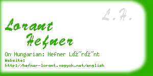 lorant hefner business card